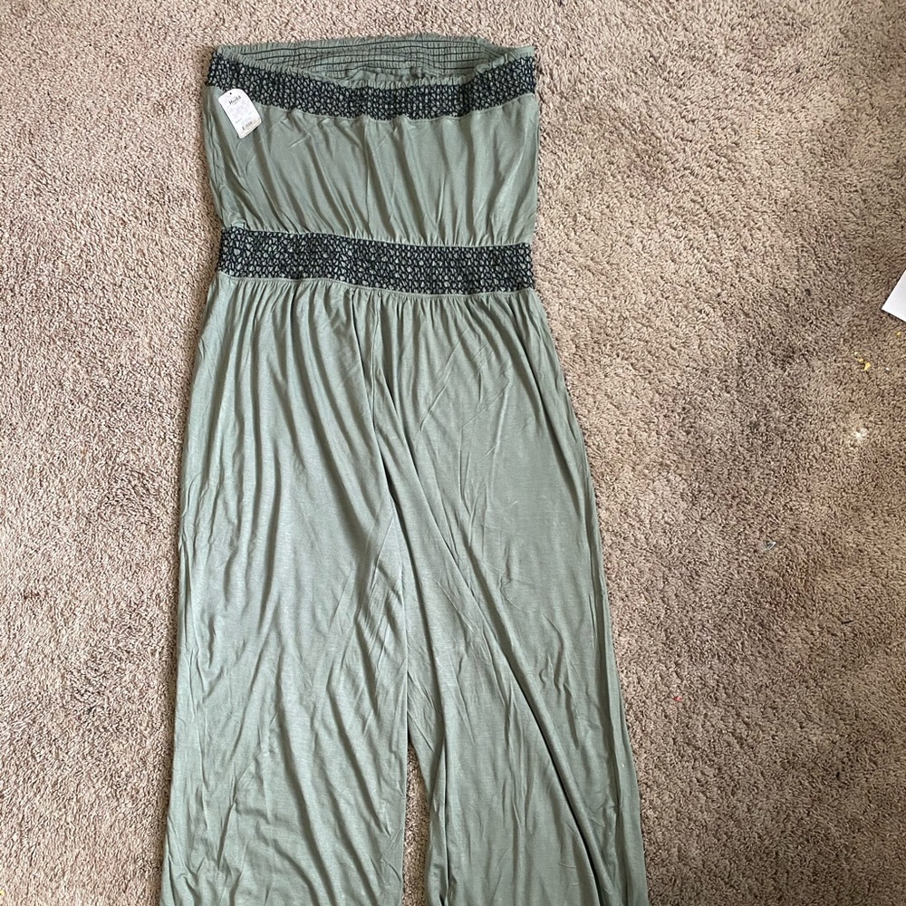 Tube top pants romper